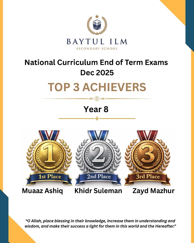 National Curriculum End of Term Exams Dec 2025