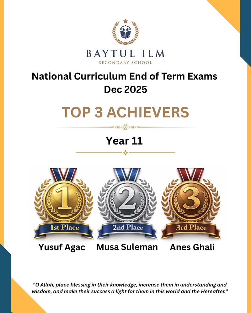 National Curriculum End of Term Exams Dec 2025